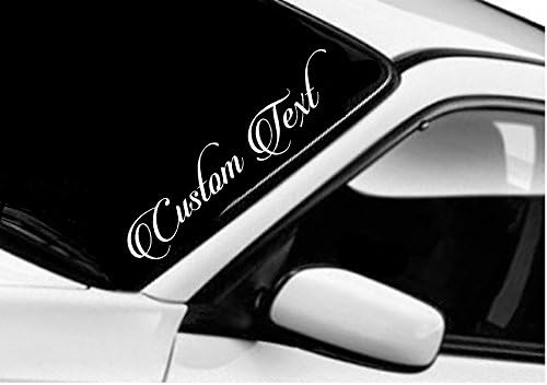 Custom Text Car Decal - Windshield Sticker