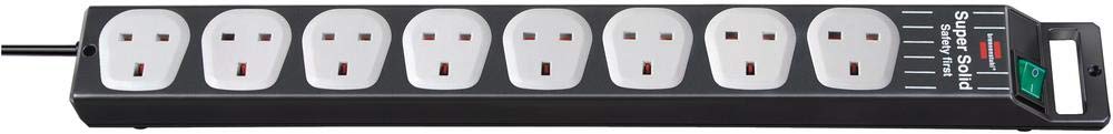Brennenstuhl Super-Solid Line extension socket 8-way black/light grey 2,5m 05VV-F 3G1,25 *GB*