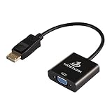 1JUSTLINK 1080P Gold Plated DisplayPort DP to VGA Adapter Converter Male to Female Connector Cable for PC Laptop