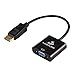 1JUSTLINK DisplayPort DP to VGA Adapter 1080P Gold Plated Converter Male to Female Connector Cable for PC Laptop Desktop Monitor Project