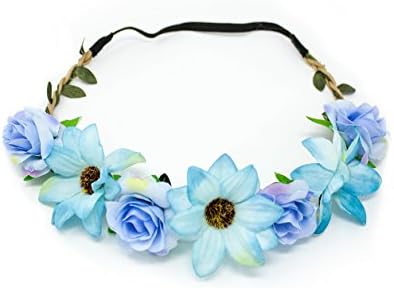 Flower Crown for Bride and Bridesmaid Bachelorette Floral Headband Flower Wreath