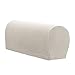 CHUN YI Set of 2 Stretch Sofa Armrest Covers Armchair Slipcovers, Washable Armchair Slipcover Arm Cover for Sofa Chair Recliner with Free Pins, Ivory White