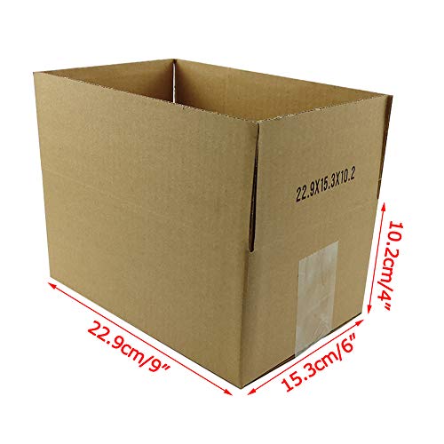 Schliersee Shipping Corrugated Boxes Mailers 9x6x4 Inch, Kraft Shipping Boxes Pack of 25
