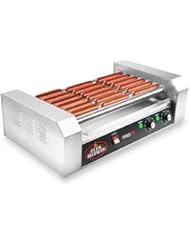 Olde Midway Electric 18 Hot Dog 7 Roller Grill Cooker Machine 900-Watt - Commercial Grade