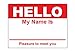 100 Name Tags - 2-5/16 x 4 inch - Hello My Name is Stickers Labels, Name Tags Visitor Sticker Badges Write on Adhesive Color Simple Basic Blank (Red)