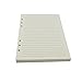 Chris.W 80 Sheets A5 Size Lined 6-Holes Traveler's Notebook Planner Filler Papers/Journal Dairy Inserts Refills/Loose-leaf Binder Paper, Beige Color(Ruled)