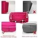 LEXSION Felt Purse Organizer Insert Bag organizer Multi Pocket Bag in Bag Organizer For Tote & Handbag Shaper 8008 Rosy L