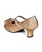 Little Angel BI28 Glitter Leatherette Bow Jewel Mary Jane Kitten Heel Pump (Toddler/ Little Girl/ Big Girl) - Champagne (Size:
