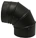 Master Flow 6 in. x 6 in. Black Stove Pipe Elbow primary