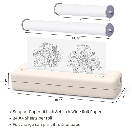 HPRT Portable Travel Printers MT810 Thermal Inkless Home Use Compact