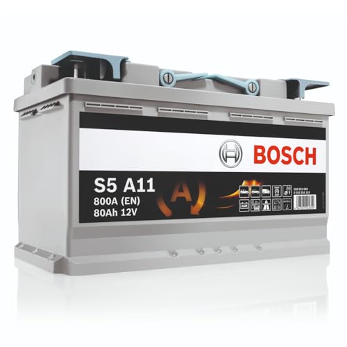 Bosch S5A11 Batería de coche 80A/h 800A tecnología AGM adaptado para vehículos con sistema Start y Stop