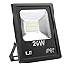 LE Outdoor LED Flood Light, IP65 Waterproof, 200W Halogen Equivalent, 20W 1600LM, Daylight White 6000K, 100° Beam Angle, for Home, Backyard, Patio, Garden, Tree and More