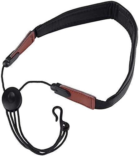 Strap for Saxophone with Metal Hook Music Parts Universal Adjustable Neck Strap Black PU Leather for Horns Bass Clarinets Oboes and More - Image 5