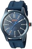 HUGO BOSS Men's 'Dublin' Quartz Stainless Steel and Rubber Casual Watch, Color:Blue (Model: 1550046)