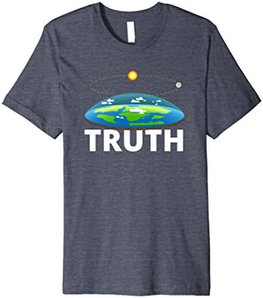 Mens Flat Earth Shirt - Truth - Flat Earth T Shirt Large Heather Blue