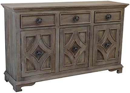 Khetri Smoke Grey Three Drawer Three Door Sideboard