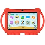 Xgody T702 7 Inch HD Kids Tablet PC Quad Core Android 8.1 1GB RAM 16GB ROM Touch Screen with WiFi Pre-Loaded 3D Game Dual Camera Red