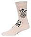 Blue Q Men's Crew Socks Whiskers, Beige, Men's Shoe Size 7-12
