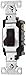 EATON Wiring CS320BK 20-Amp 120/277-volt Commercial Grade 3-Way Compact Toggle Switch with Side Wiring, Black Finish