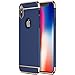 iPhone X Case, iPhone 10 case RANVOO 3 in 1 Slim Hard Thin Stylish Case Matte Surface with Electroplate Frame for Apple iPhone X (2017), Chrome Gold and Dark Blue