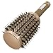 Round Hair Brush and Detangling Comb - Ionic Tech Boar Bristles Round Brush for Blow Drying Wide Tooth Comb for Wet or Dry Hair with Hair Clips Included