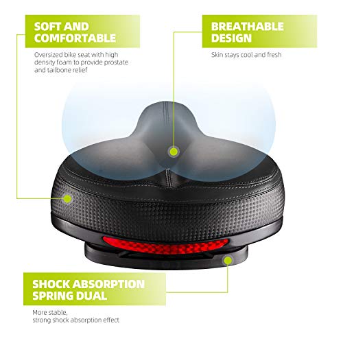 Roguoo Bike Seat, Most Comfortable Bicycle Seat Dual Shock Absorbing