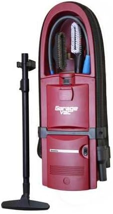 GarageVac MK2-30% more suction power. Wall mounted car vacuum system in Red.
