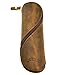 Genuine Leather Pen & Pencil Case with Zipper Close by Timber Ridge (Brown)