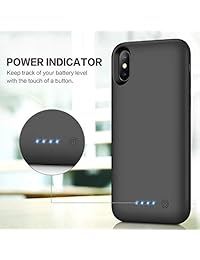 Yacikos   Funda de batería para iPhone 8 y 7, 6000 mAh, batería recargable ampliada, para iPhone 8 y 7 (4,7 pulgadas)