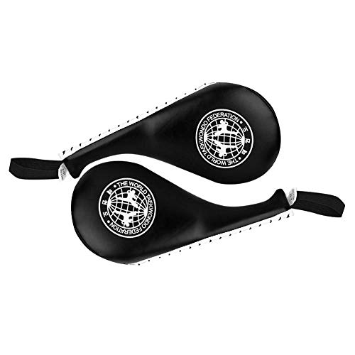 V GEBY Taekwondo Kick Pads Taekwondo Durable Kick Pads Targets for Kickboxing Training(Black)