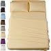 SONORO KATE Bed Sheet Set Super Soft Microfiber 1800 Thread Count Luxury Egyptian Sheets 18-Inch Deep Pocket Wrinkle and Hypoallergenic-4 Piece(Queen Ivory)