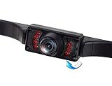 Volsmart 7 Infrared LED Night Vision Car Backup Camera License Plate Kit Mount No Drill No Hole with 45 Degree Lens Angle Adjustable Waterproof IP68 Reverse Parking Camera