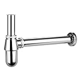 Gimify Chrome Brass Basin Sink Waste Trap Drain Kit Bottle Trap Bathroom Sink Pipe Adjustable Height& Outlet