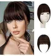 Sofeiyan Clip in Bangs 100% Human Hair Extensions Flat Neat Bangs French Bangs Clip on Air Bangs ...