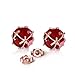 Galaxy Gold 14k Solid Rose Gold 12 pcs Natural Ruby Stud Earrings with 9.80 Carat Ruby