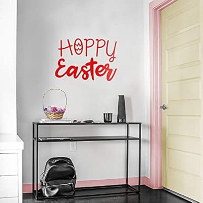 Amazon Com Easter Day Vinyl Wall Art Decal Hoppy Easter 16 X