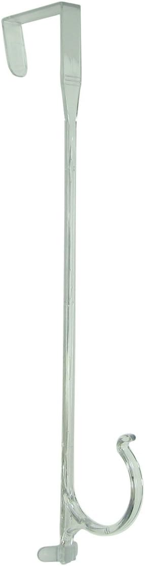 Wreath Hangers - Adams Christmas 9202-99-1740 Over Door Wreath Holder, Clear
