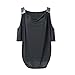 FUNIC Casual Short Sleeve Shirt, Plus Size Women Loose Summer Blouse Tops Shirt Tops (XX-Large, Dark Gray)