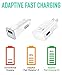 Ixir Fast Wall and Car Charger Set for LG V50 ThinQ, V40, V35, V30, G8, G7, G6, G5, V20, G8, G7, G6, G5 Type C Fast Charger kit, Quick Wall Charger, Car Charge and 2X Type-c Cable 4ft, White