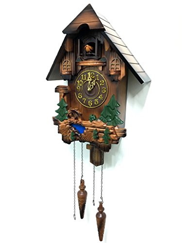 Rylai Vintage Wall Clock Handcrafted Wood Cuckoo Clock-N.DIM. 18x14.5 IN