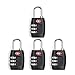 FST Tsa Lock Luggage Locks for Travel 3 Digit Combination All Metal TSA Approved Lock 4 Pack-Black