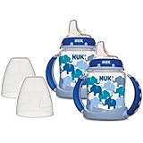 NUK Learner Sippy Cup, Blue Elephants, 5oz 2pk