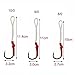 Shaddock Fishing 20, 50 Pack Sharp Jij Jigging Assist Hooks Stainless Steel Assist Fishing Hooks Fishhooks with White PE Line
