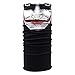 CSPRING 10PCS Riding Motorcycle Versatile Sports Half Face Mask Black Clown Bandana Seamless Universal Breathable Tube