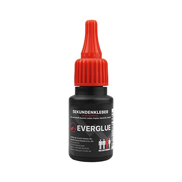 EVERGLUE Sekundenkleber dünnflüssig für präzises Kleben und schnelle Reparaturen - extra stark schnelltrocknend und…