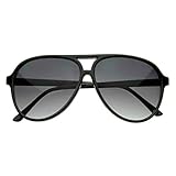 zeroUV - Large Classic Retro Plastic Aviator Sunglasses