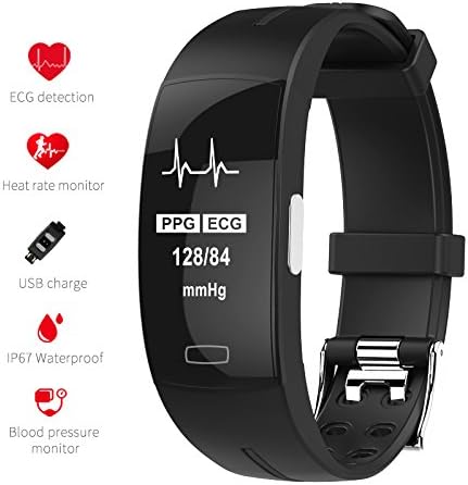 TOM TONY P3 Fitness Tracker HR Smart HRM Bracelet with Heart Rate Monitor and Blood Pressure Monitor Calorie Pedometer Step Counter Watch Fitness Wristband Activity Tracker for Kid Women Men