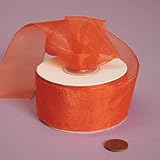 Orange Shimmer Sheer Organza Ribbon, 1-1/2