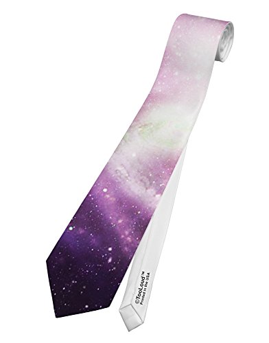 TooLoud Purple Galaxy AOP Printed White Neck Tie All Over Print