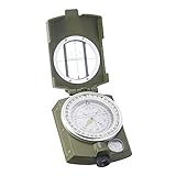 Pinty Professional Metal Military Waterproof High Accuracy Noctilucent Fluorescent Foldable Pocket Compass Hiking Camping Biking (camouflage)